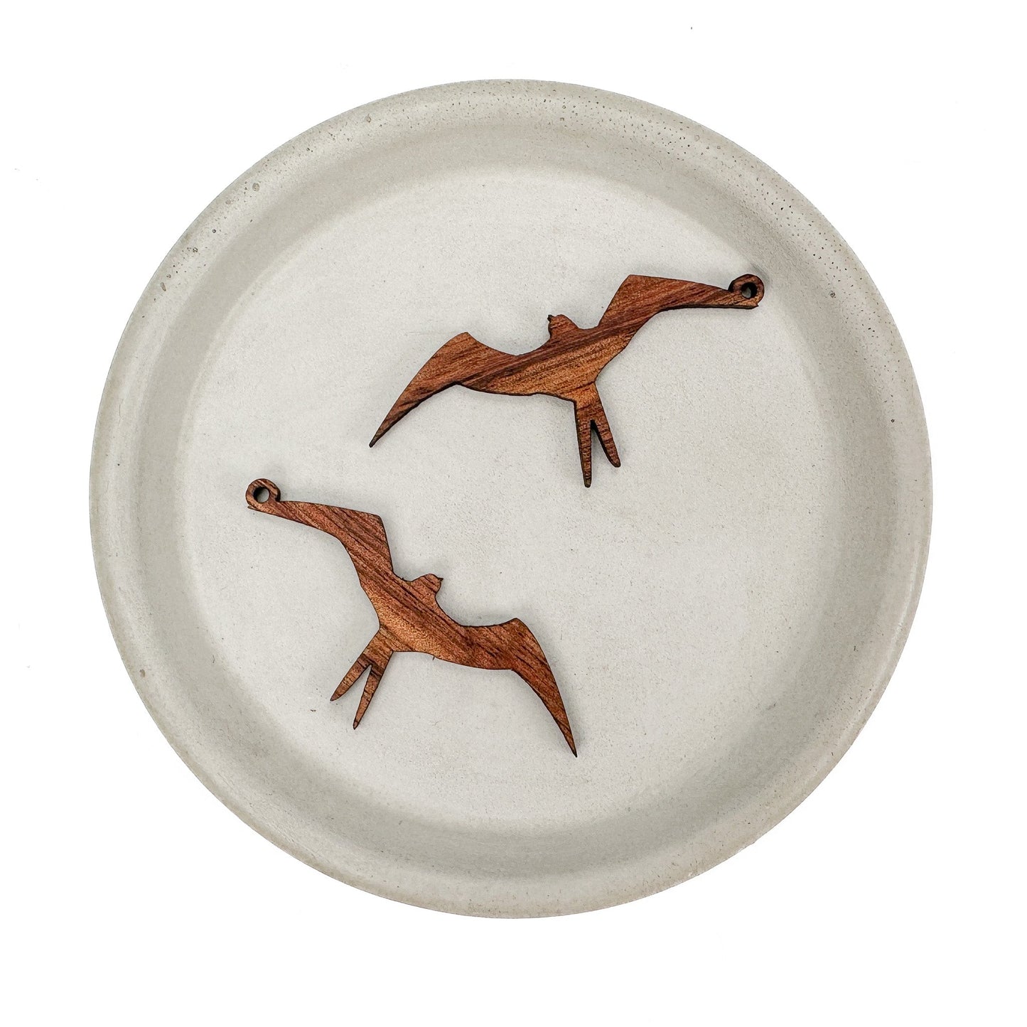 Koa Iwa Bird Cutout Wood Charms - 2 pcs.-The Bead Gallery Honolulu