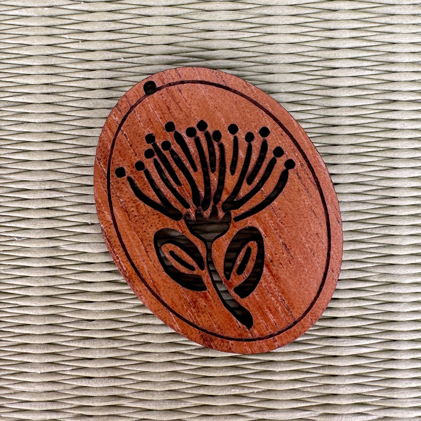 Koa Lehua Blossom Charm - 1 pc. *NEW SMALLER SIZE! (P3211)-The Bead Gallery Honolulu