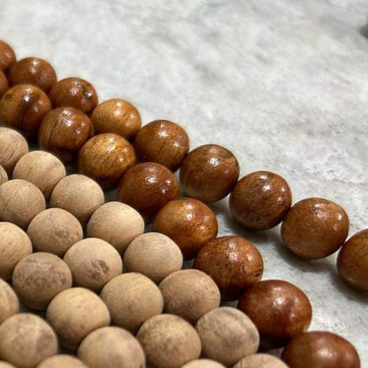 Koa Wood Shiny Smooth Round Bead (2 Size Options) - 1 pc. (P3119)