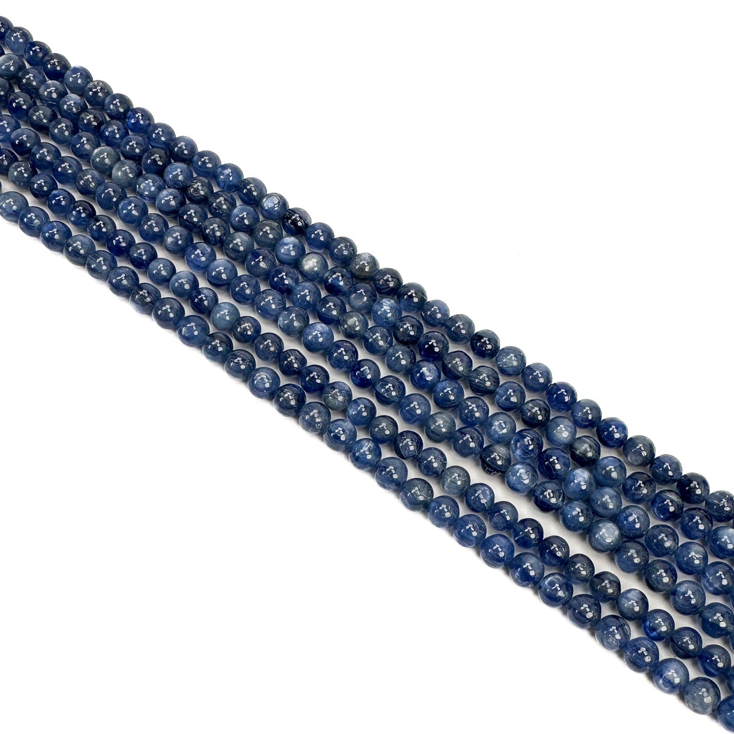 Kyanite 5mm Smooth Round Bead - 8" Strand (GEM2278)