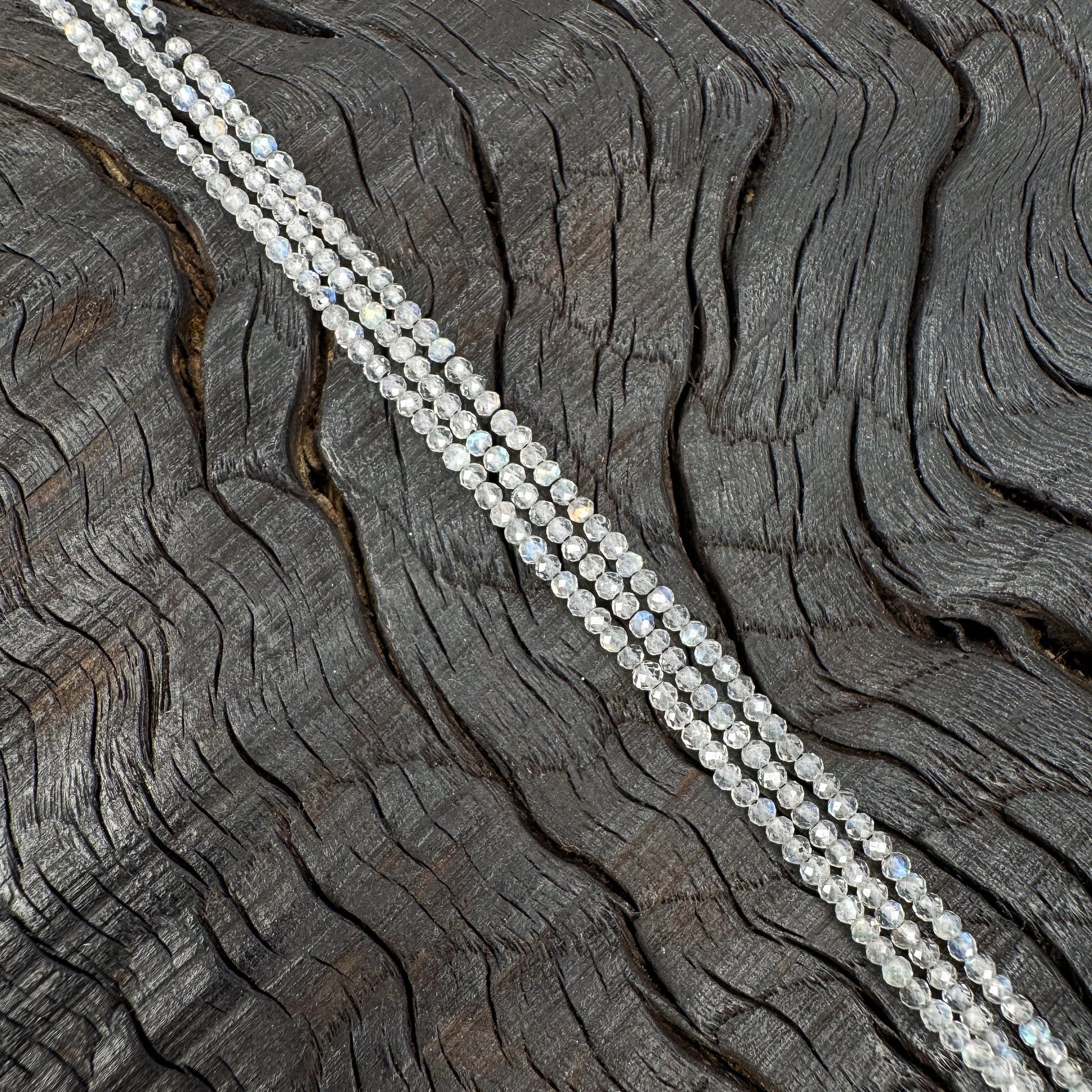 Labradorite 2mm Faceted Rondelle Bead - 6.5" Strand (GEM2186)-The Bead Gallery Honolulu