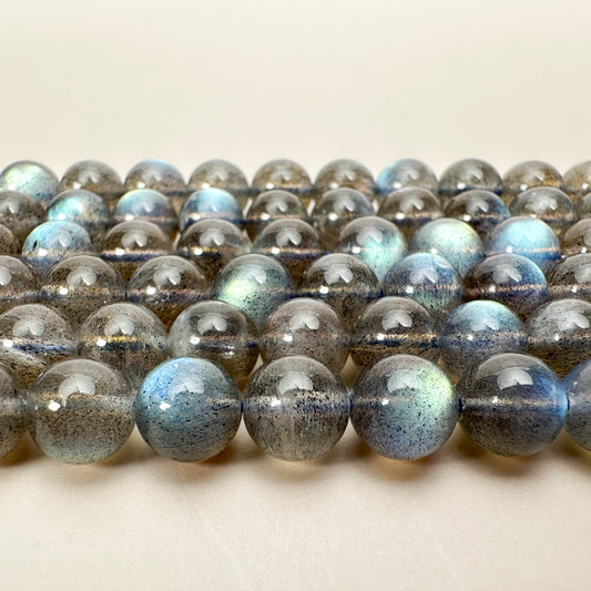 Labradorite 9mm Smooth Round Bead - 7.5" Strand (GEM2258)