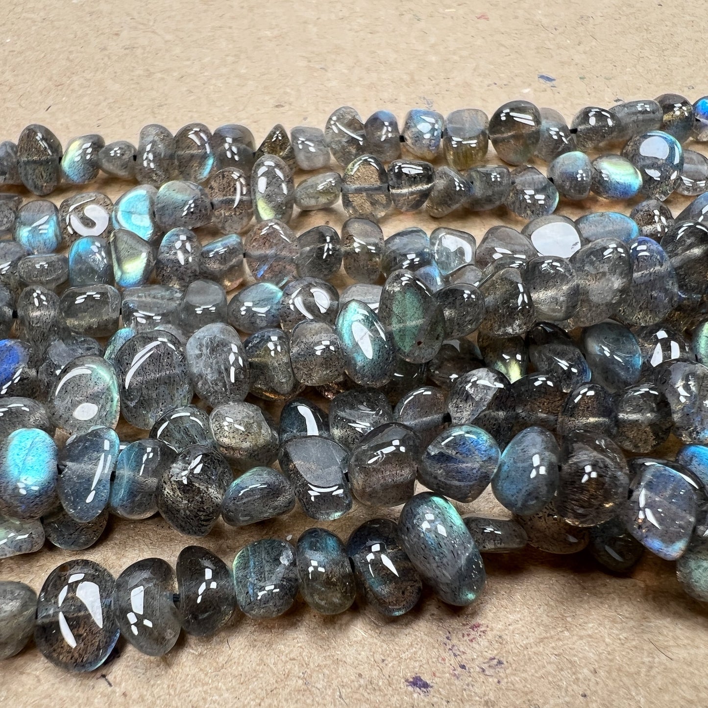 Labradorite Small Chubby Chip Bead (2 Quantities Available)