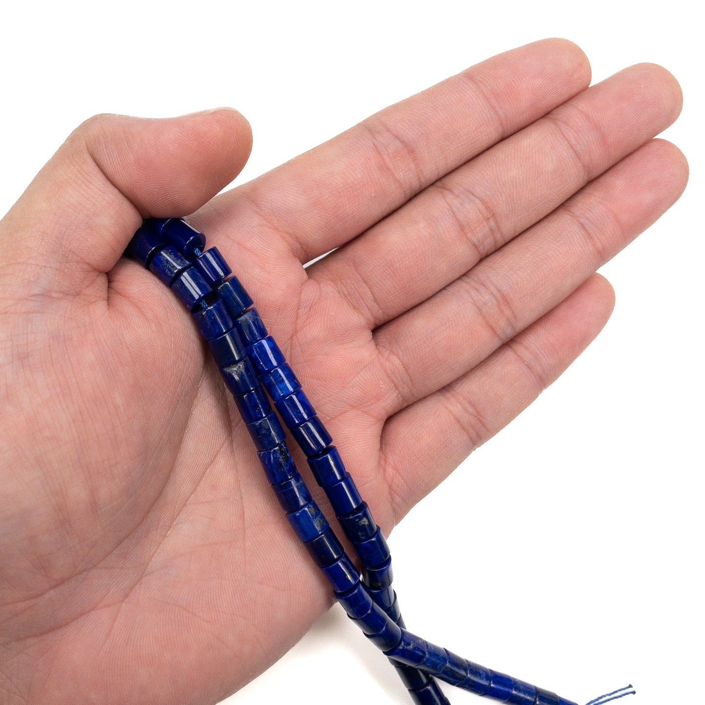 Lapis Lazuli 7x9mm Smooth Cylinder Bead - 7.75" Strand