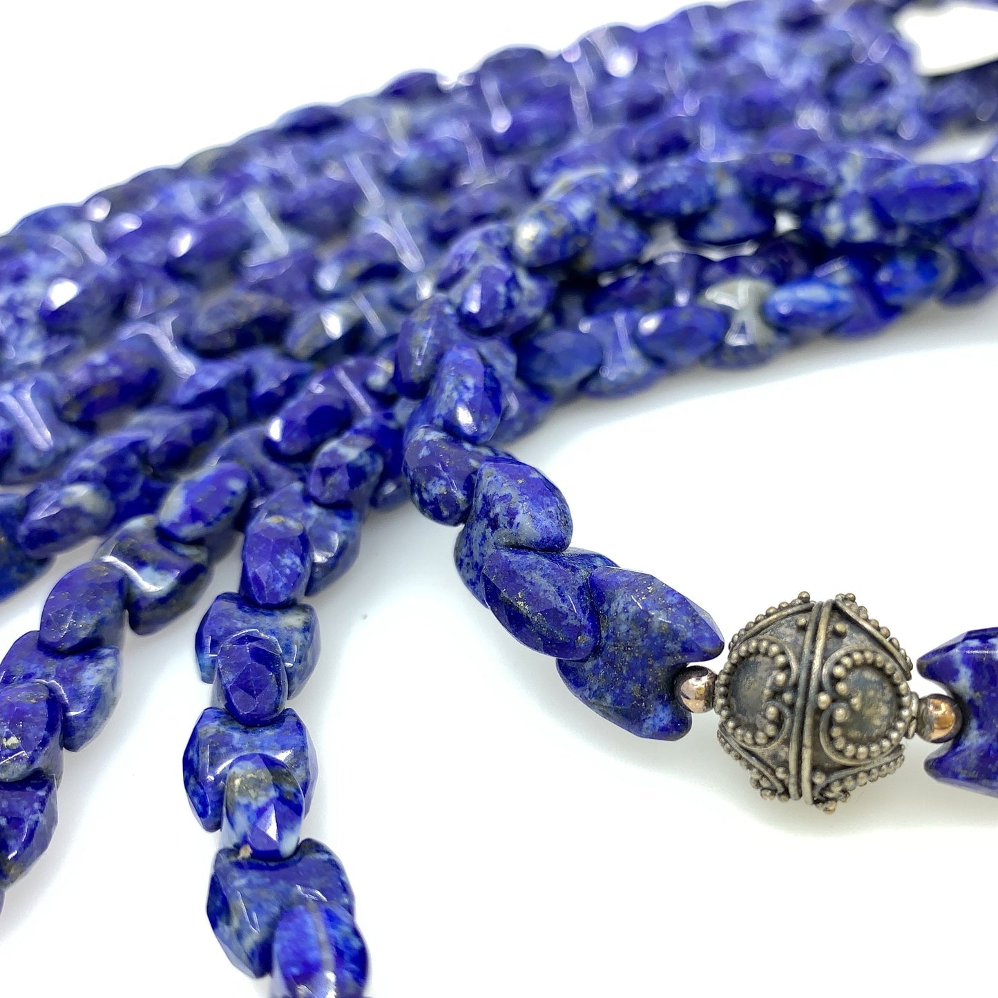 Lapis Lazuli 8mm Bowtie Bead - 8" Strand