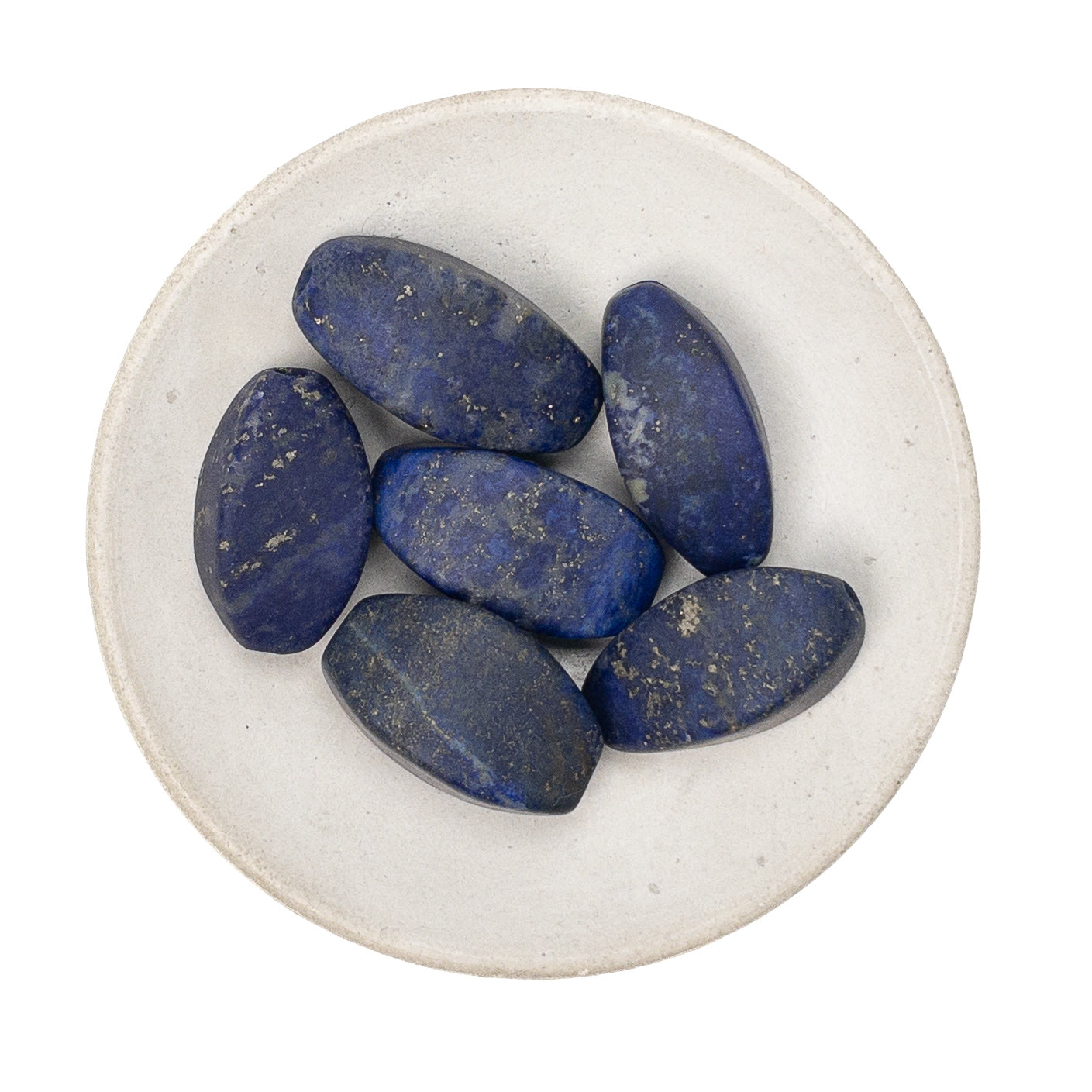 Lapis Semi-Matte Large Lantern-Cut Barrel Bead - 1 pc.