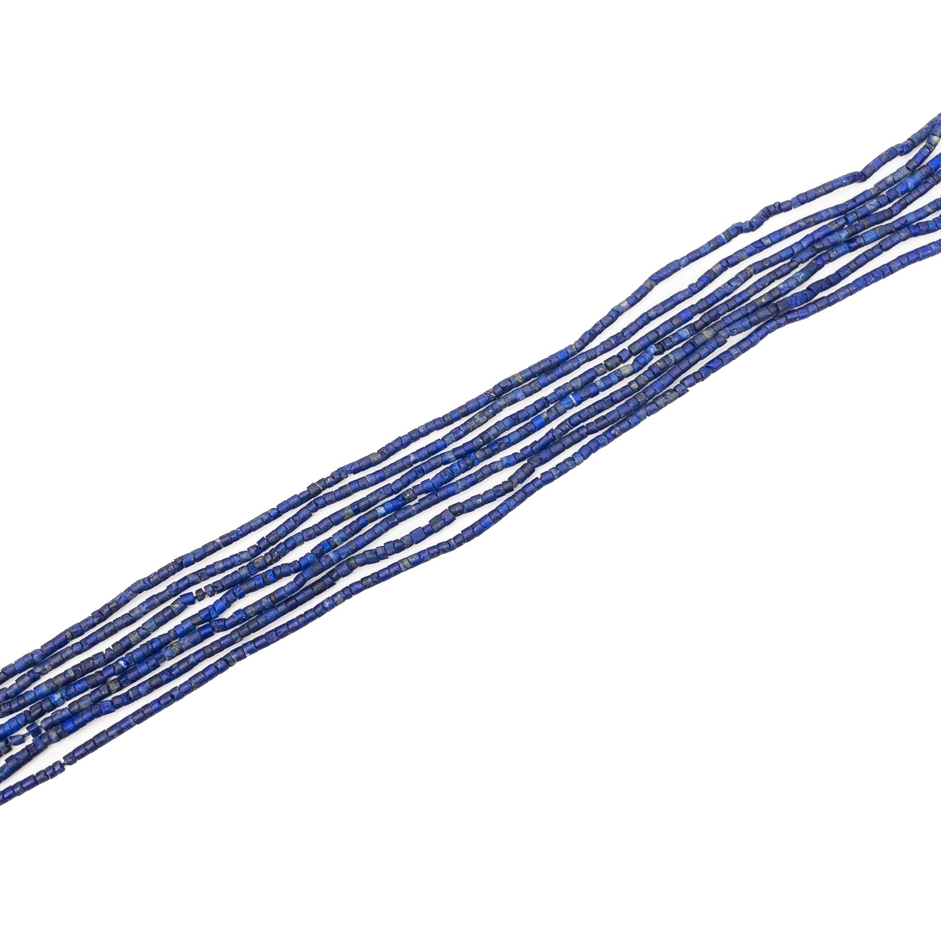 Lapis Semi-Matte Super Tiny Heishi Bead - 7.5" Strand