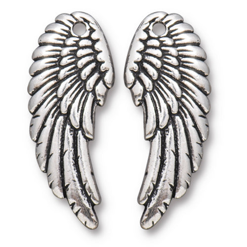 Large Angel Wing Charm (2 Colors Available) - 1 pc.