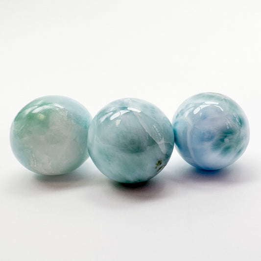 Larimar 16-17mm Round Bead - 1 pc.-The Bead Gallery Honolulu