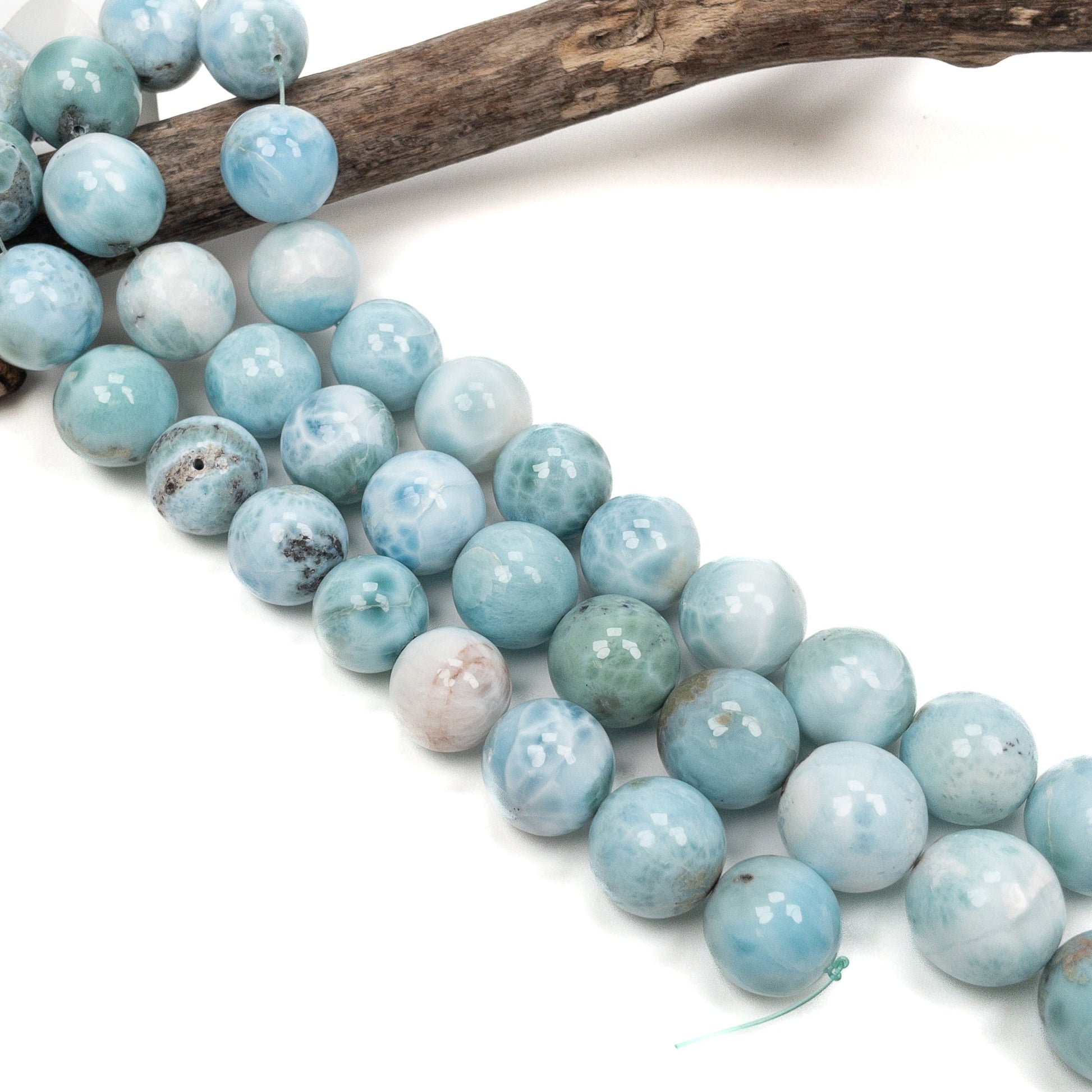 Larimar 16-17mm Round Bead - 7.5" Strand