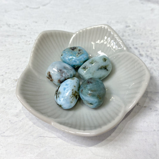 Larimar Bead - 13mm x 18mm Tumbled Nugget