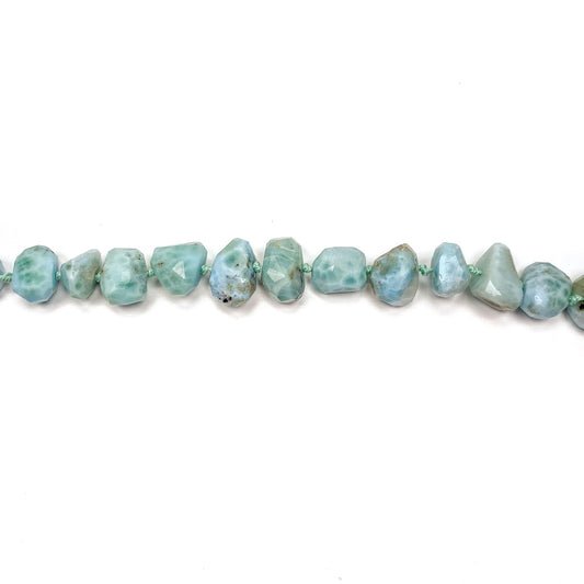 Larimar Medium Freeform Nugget Bead - 8" Strand