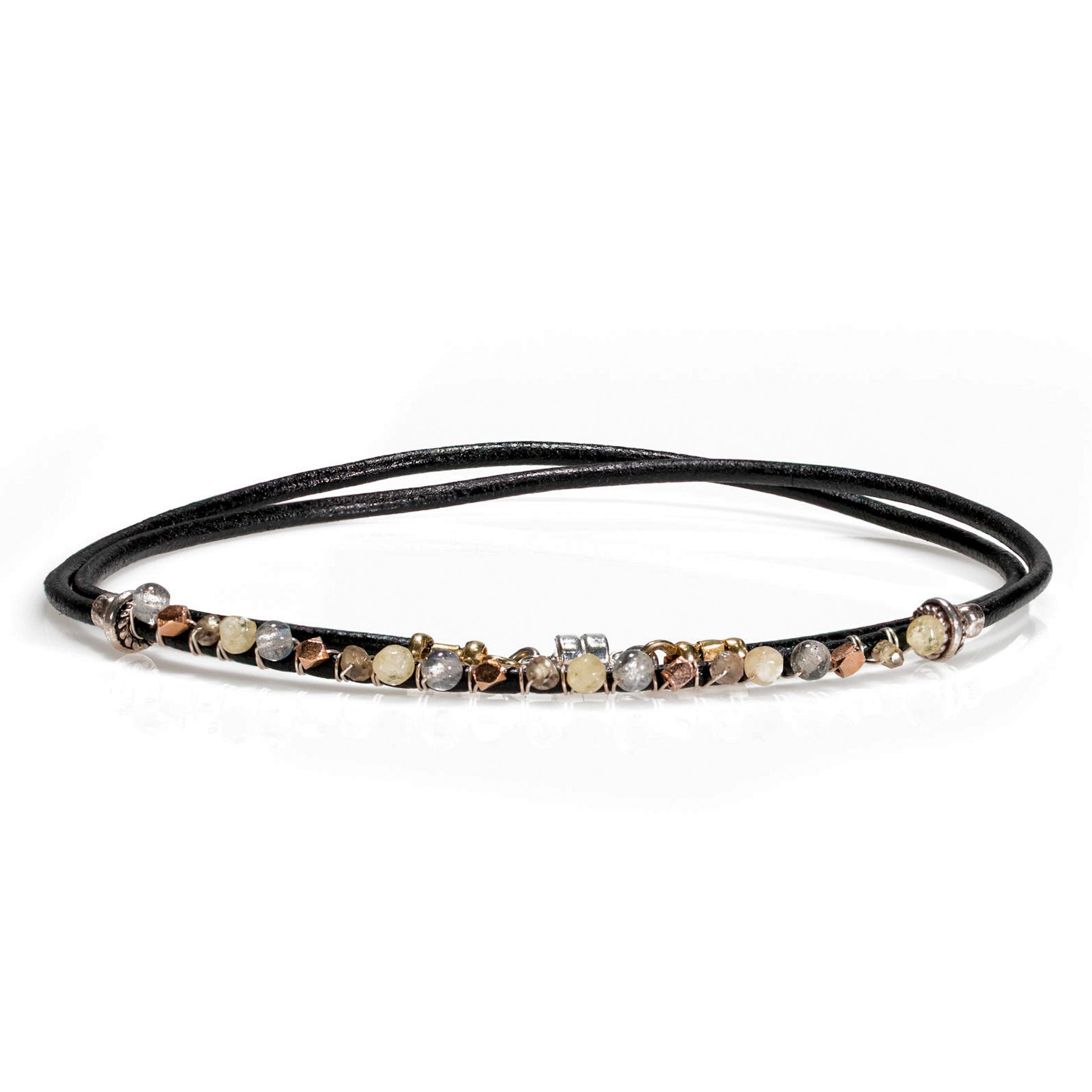 Kualoa Cowgirl Bracelet Kit - Drusy Citrine / Labradorite / Andalusite-The Bead Gallery Honolulu