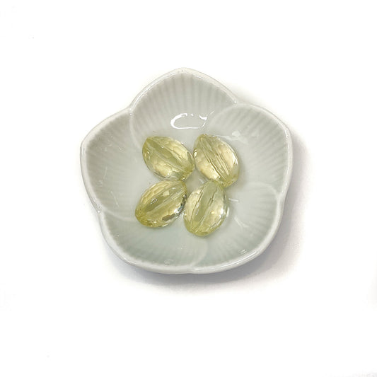 Lemon Quartz Bead - 13x18mm Faceted Long Drill Coconut