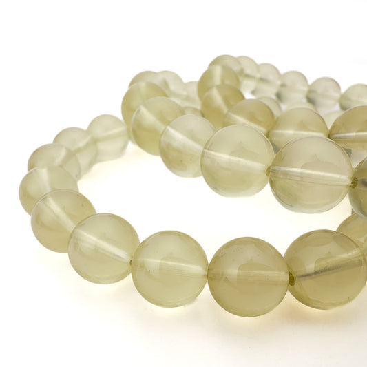 Lemon Quartz Smooth Round Bead (3 Size Options)- 1 pc. (P3225)