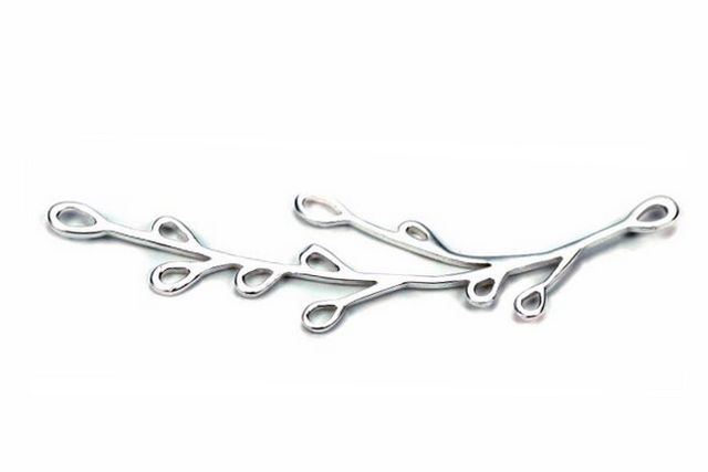 Long Droplet Branch Link (Sterling Silver) - 1 pc.