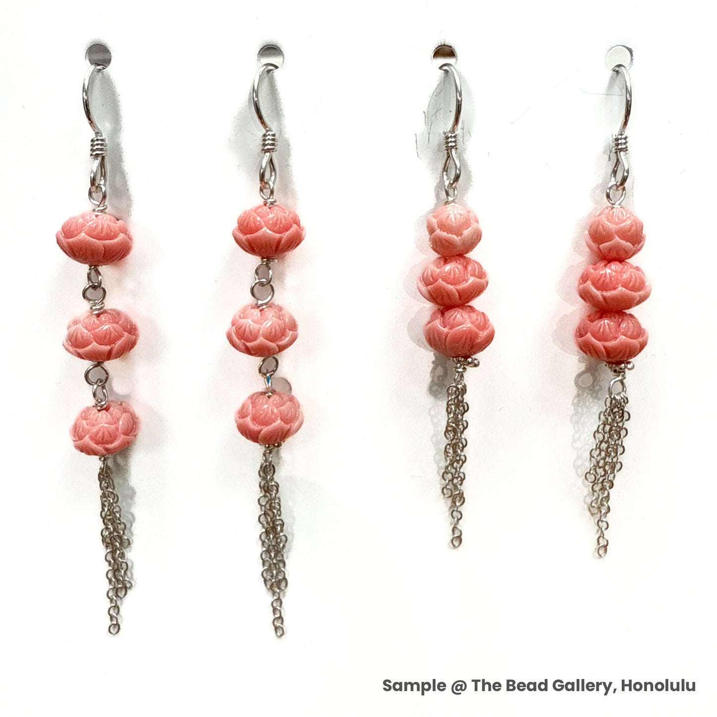 Lotus Flower 8x5mm Resin Rondelle Bead (8 pc/P3343)-The Bead Gallery Honolulu