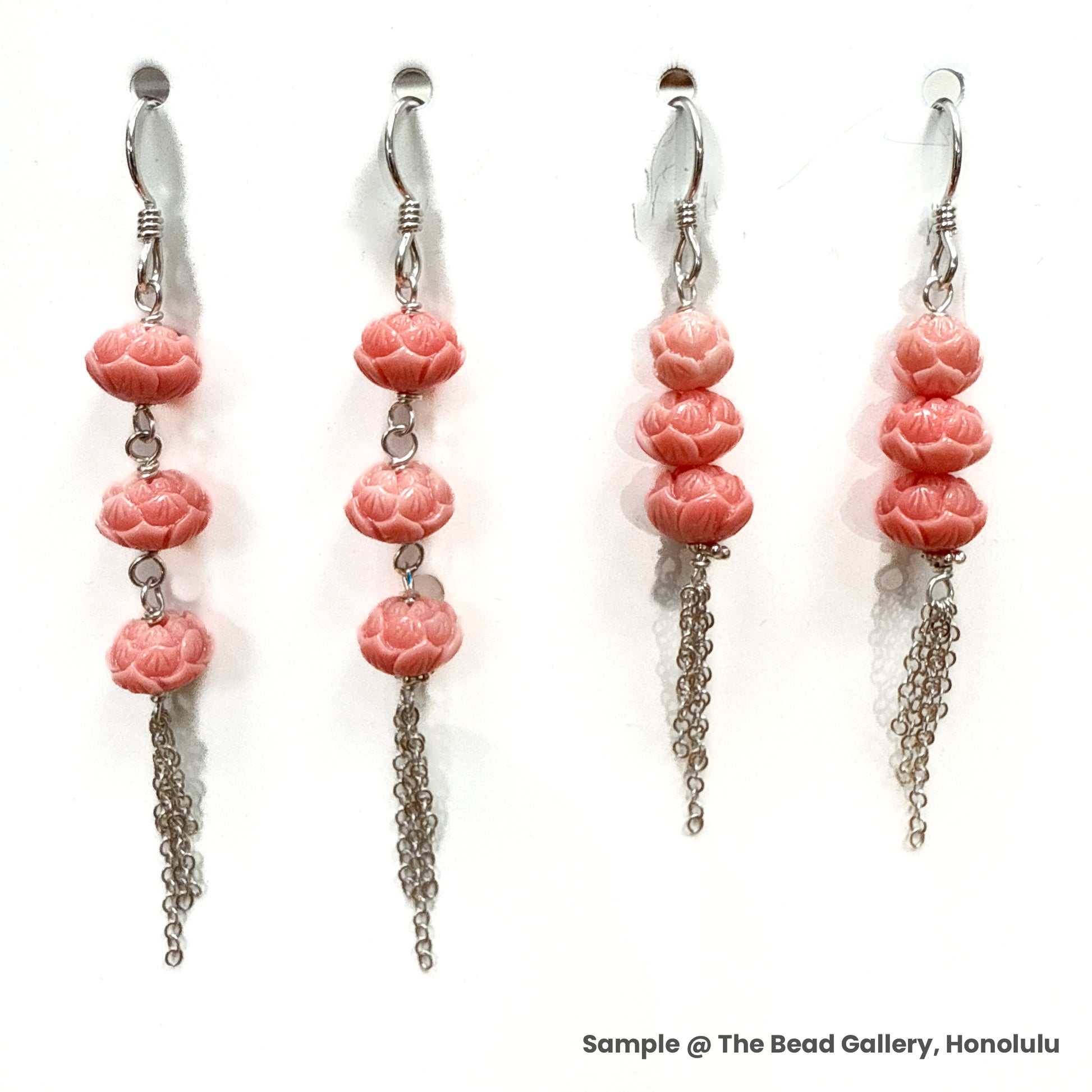 Lotus Flower 8x5mm Resin Rondelle Bead (8 pc/P3343)-The Bead Gallery Honolulu