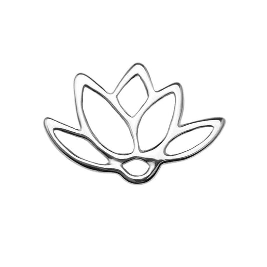 Lovely Lotus Link (3 Metal Options) - 1 pc.-The Bead Gallery Honolulu