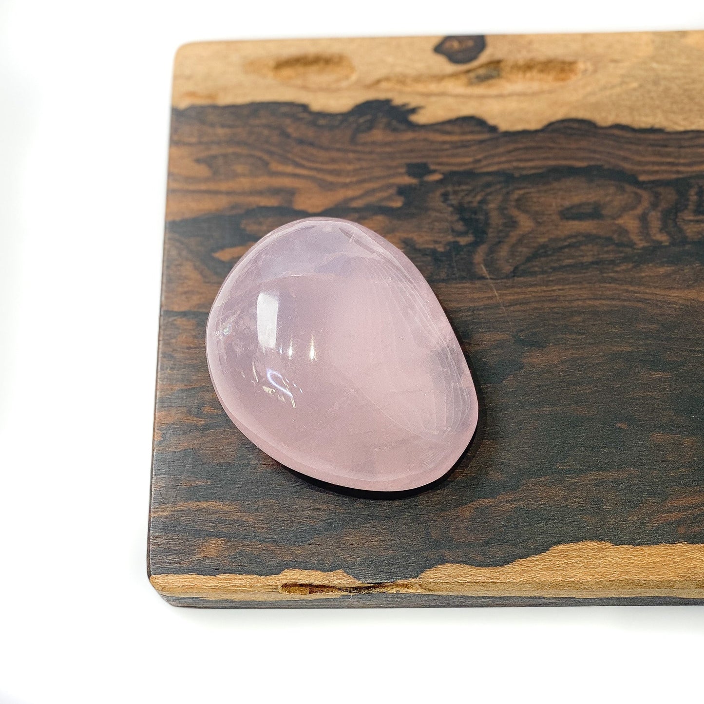 Madagascar Rose Quartz Large Palm Stone - 1 pc.