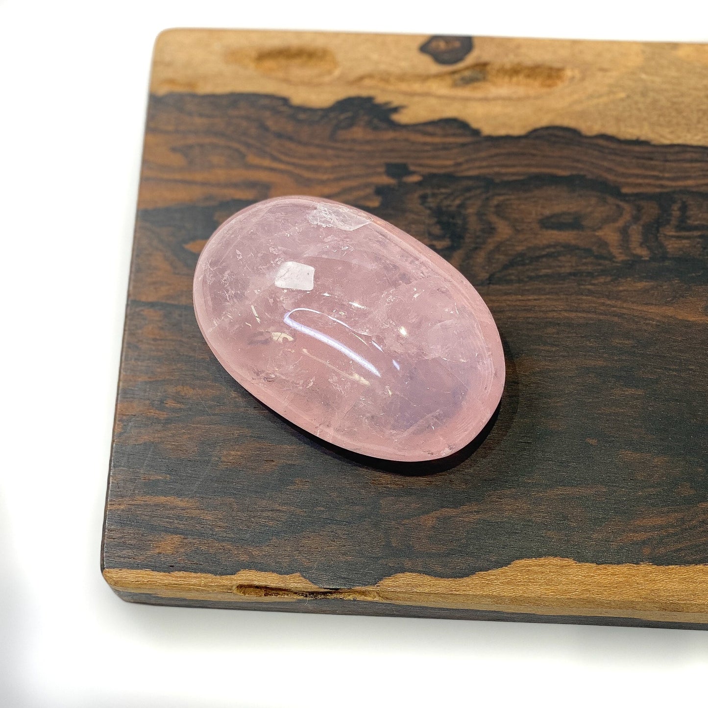 Madagascar Rose Quartz Large Palm Stone - 1 pc.