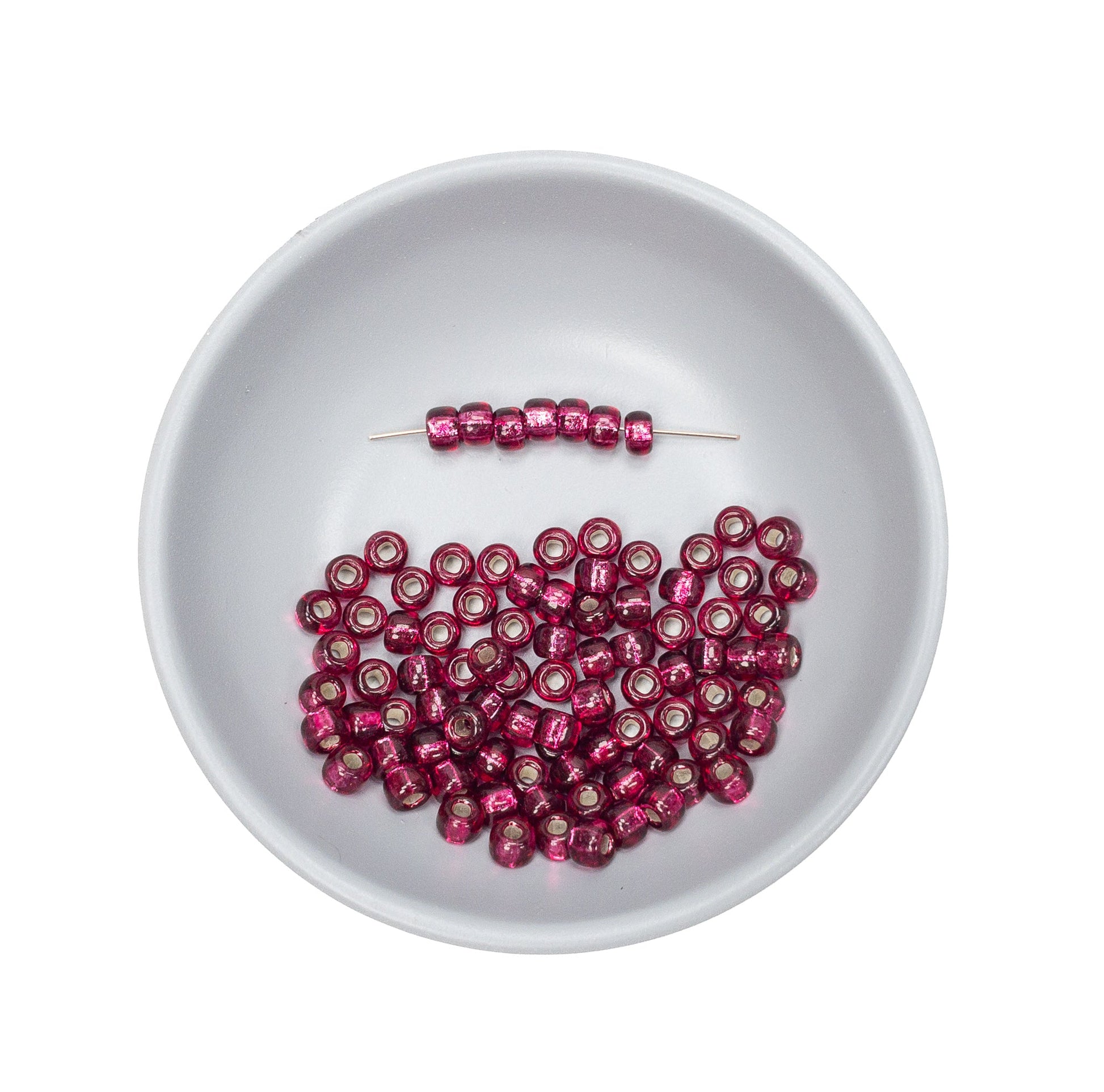 Magenta Silver Lined Seed Bead - Miyuki 6/0