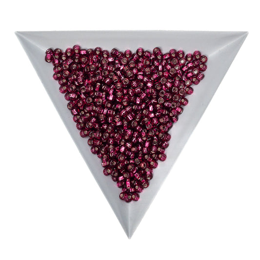 Magenta Silver Lined Seed Bead - Miyuki 8/0