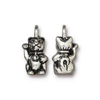 Maneki Neko (Beckoning Cat) Charm (3 Colors Available) - 1 pc.