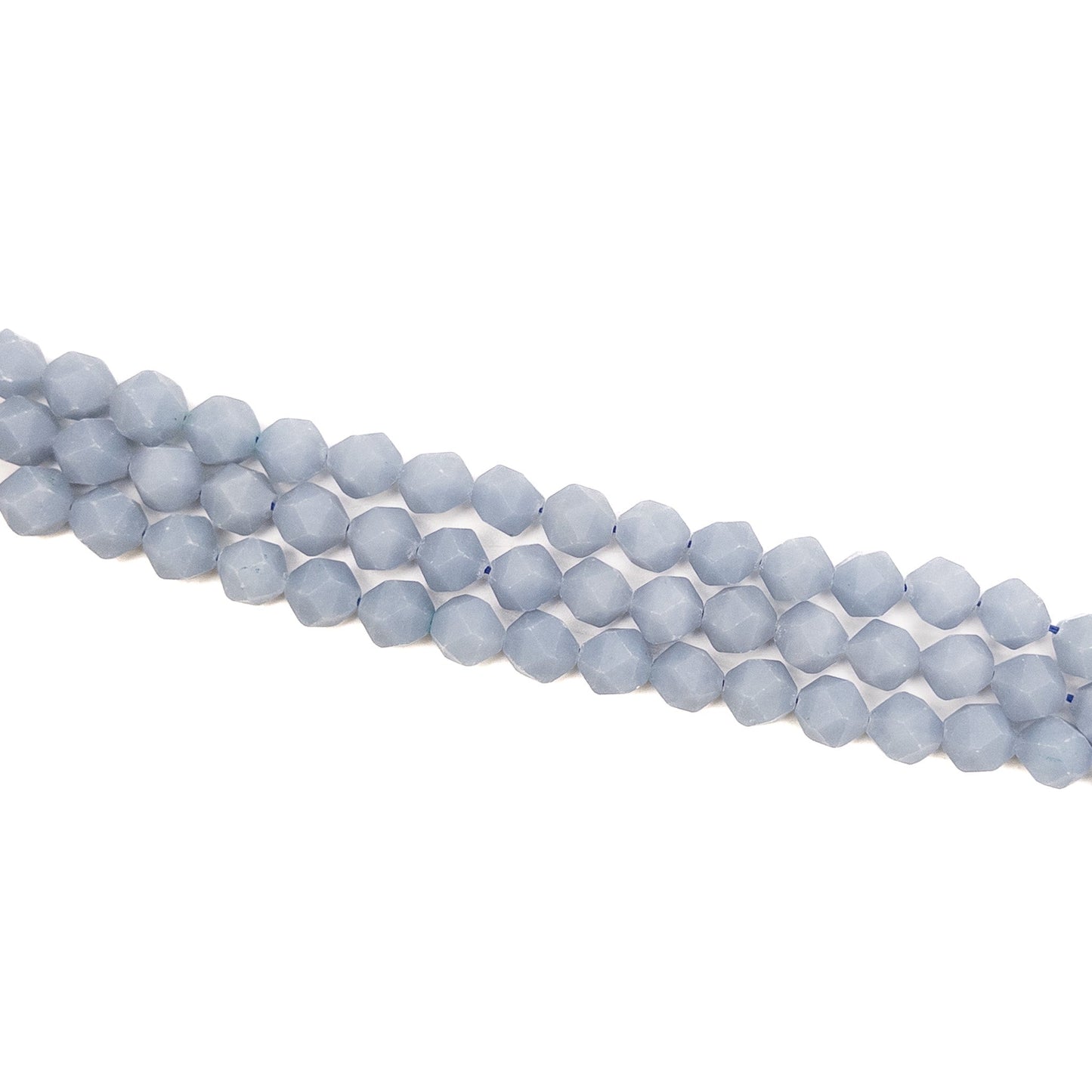 Matte Angelite 10mm Star Cut Bead - 7.5" Strand-The Bead Gallery Honolulu