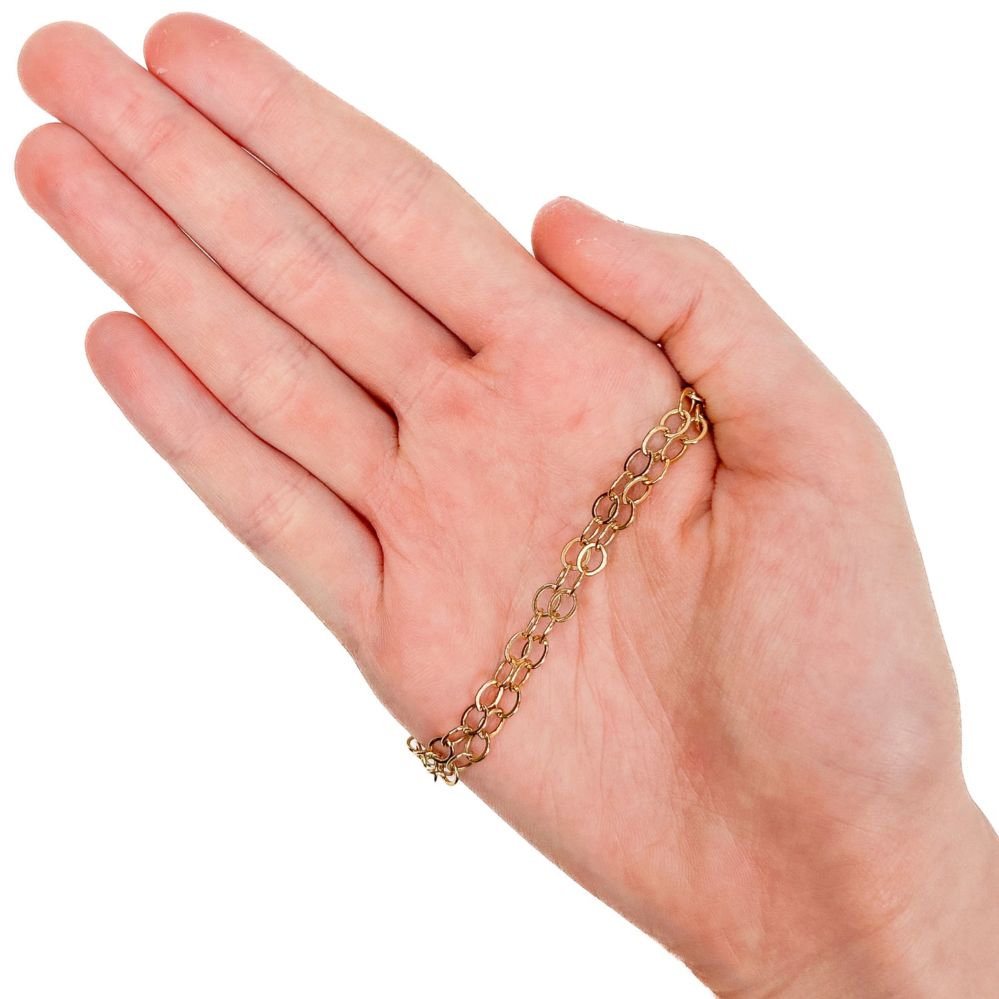 Medium Flat Cable Chain - Gold Fill (6 in/CH264)-The Bead Gallery Honolulu