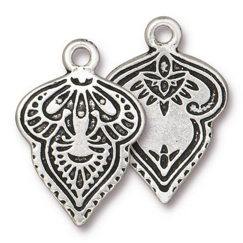 *Mehndi Cloud Drop Charm (2 Colors Available)- 1 pc.-The Bead Gallery Honolulu