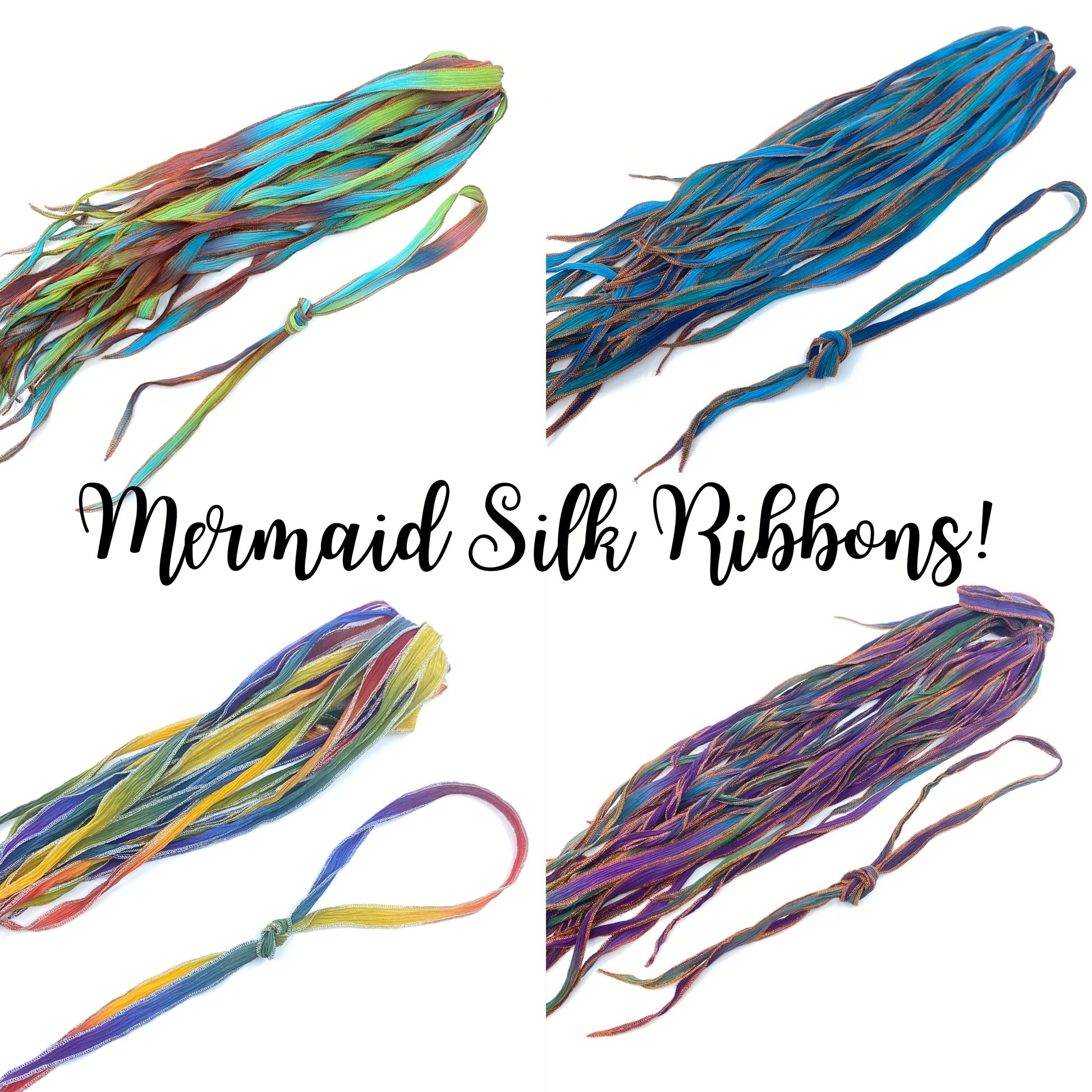 Mermaid Silk Ribbon - Hand-Dyed!