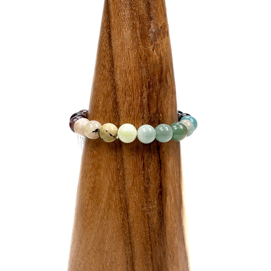 Mixed Gemstone 10mm Stretchy Bracelet