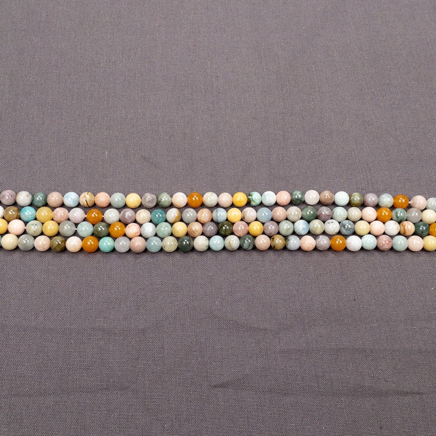 Mixed Gemstone (Easter) 10mm Round Bead - 7.5" Strand