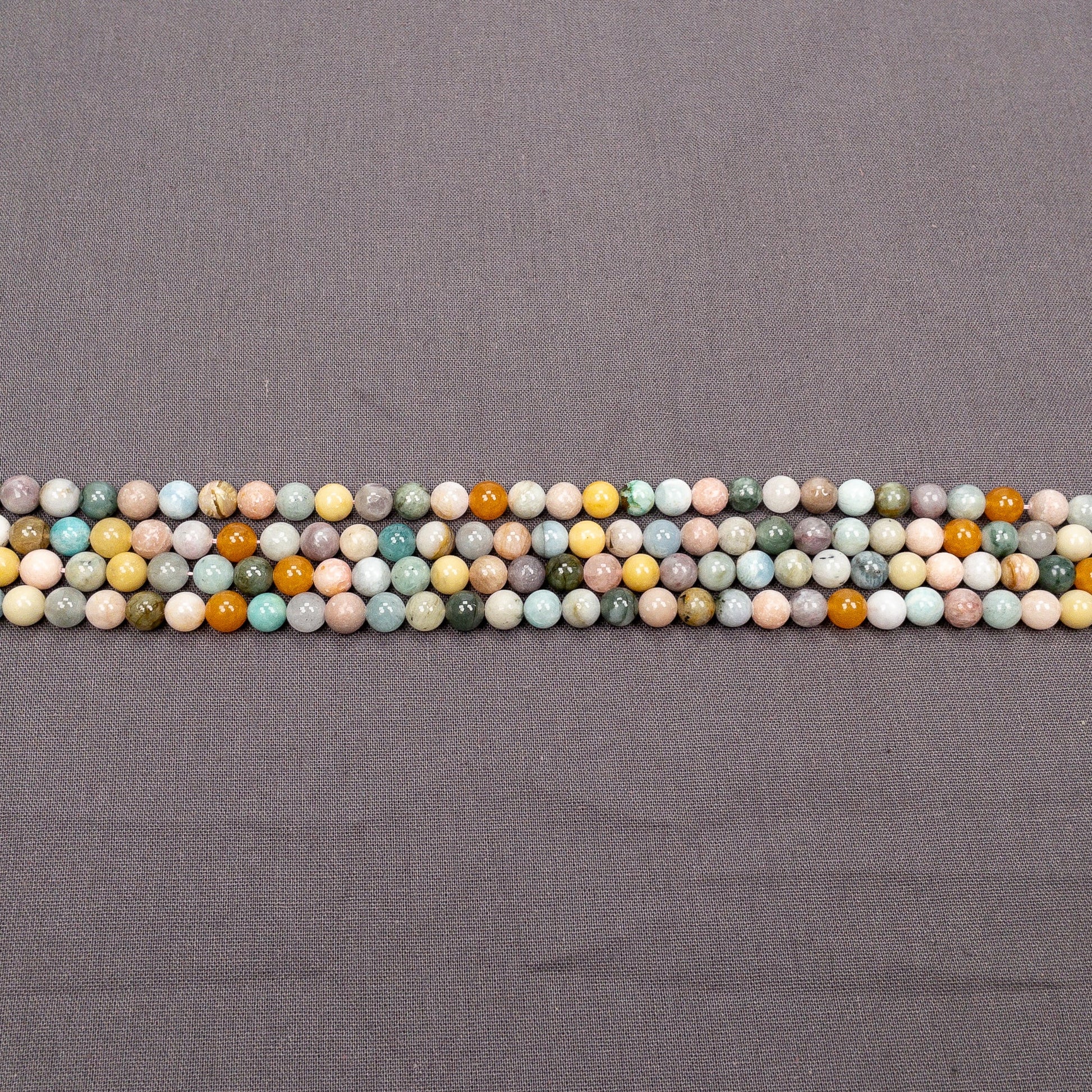 Mixed Gemstone (Easter) 10mm Round Bead - 7.5" Strand