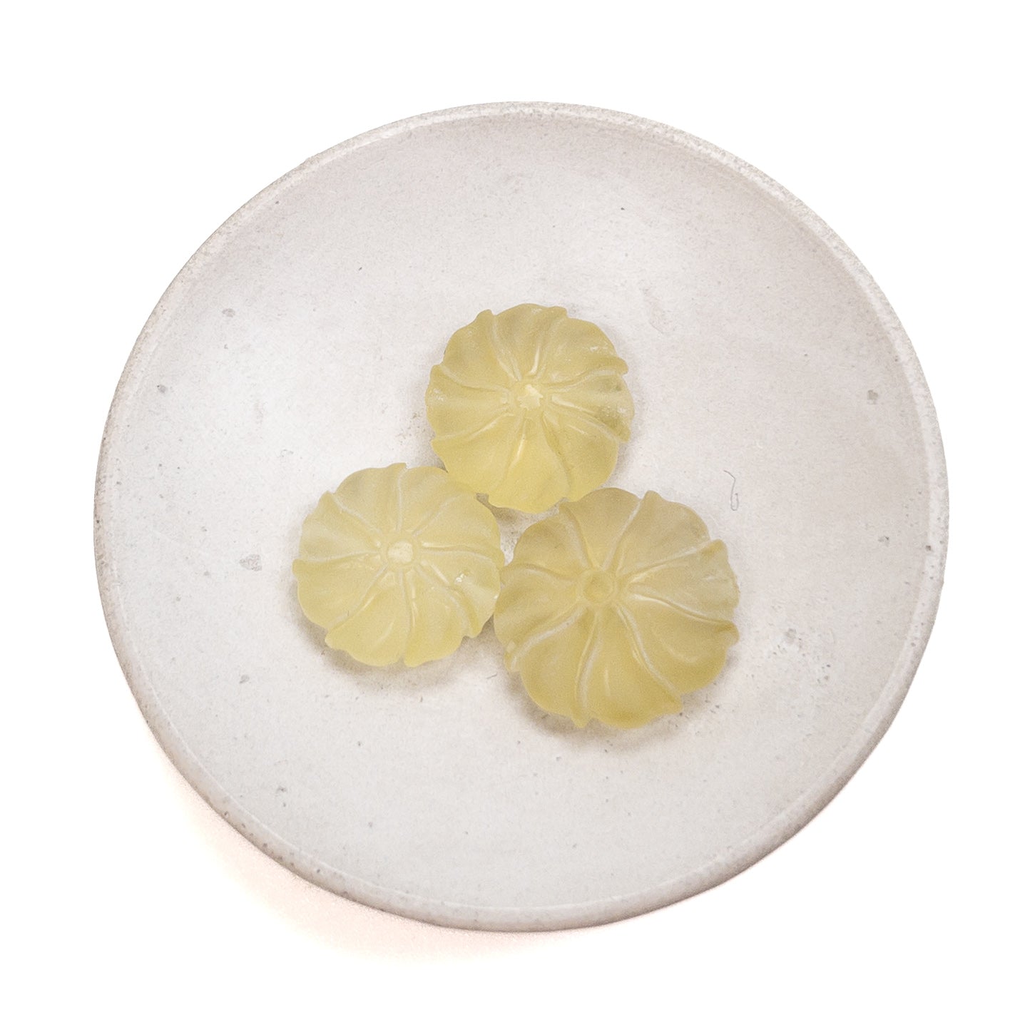 Mixed Quartz Matte Carved Floral Coin Bead (8 Stones Available, Size Varies) - 1 pc.