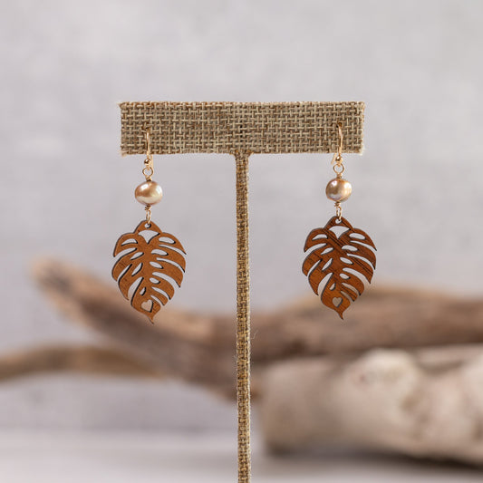 Monstera Leaf Koa Charm - 1 pc.