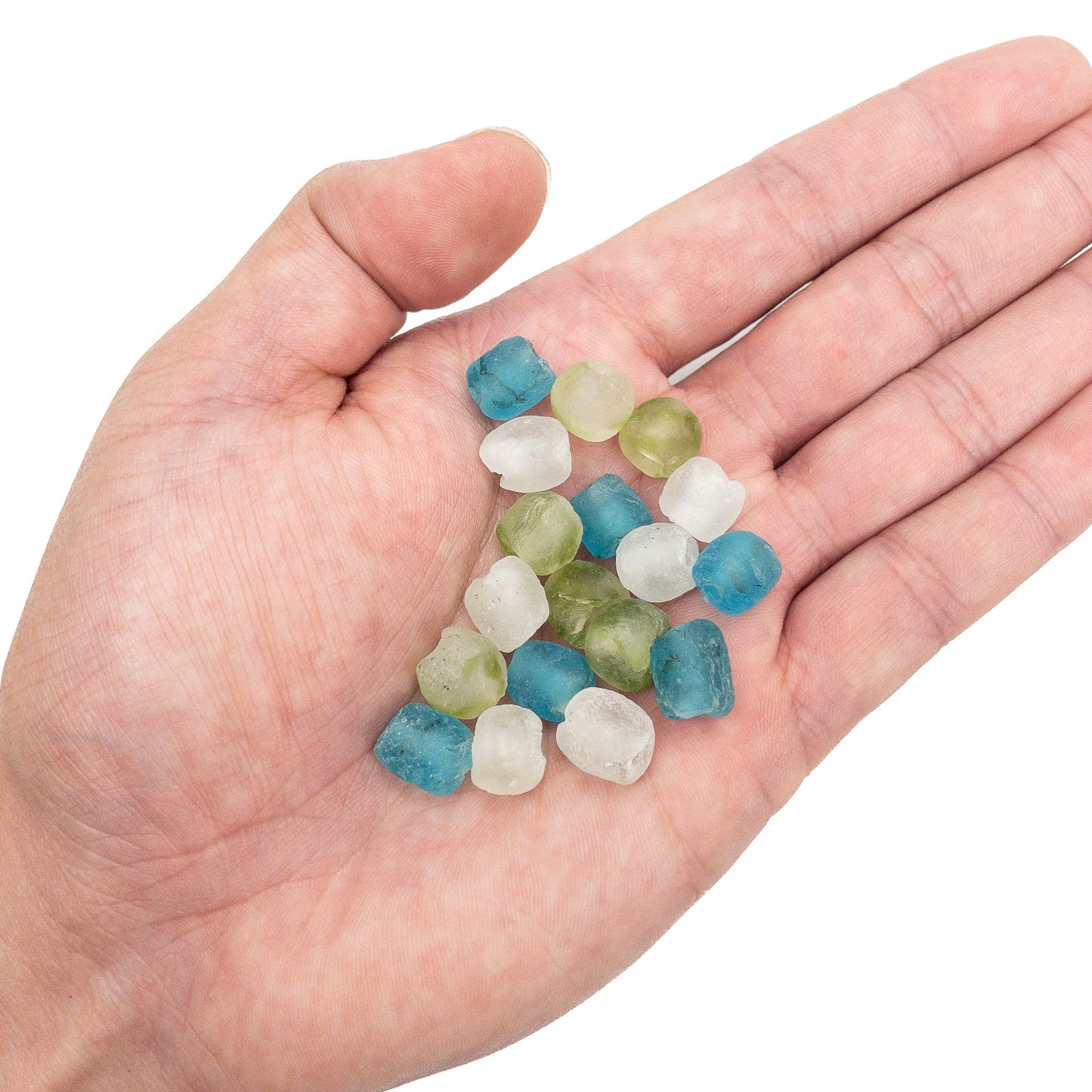 Morning Dew Rustic African Recycled Glass Bead Mix - 18 pcs.