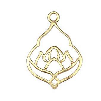 Moroccan Lotus Pond Charm (3 Metal Options Available) - 1 pc.