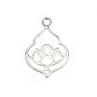 Moroccan Lotus Pond Charm (3 Metal Options Available) - 1 pc.