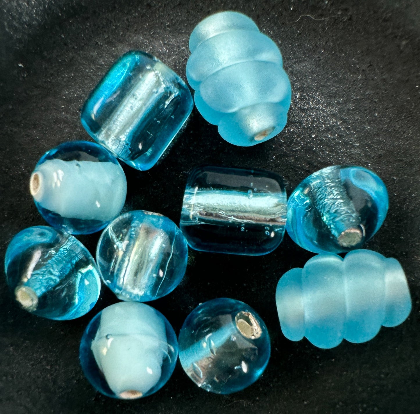 Mostly Monochrome Czech Lampwork Glass Bead Mix (11 Options) - 10 pcs.-The Bead Gallery Honolulu