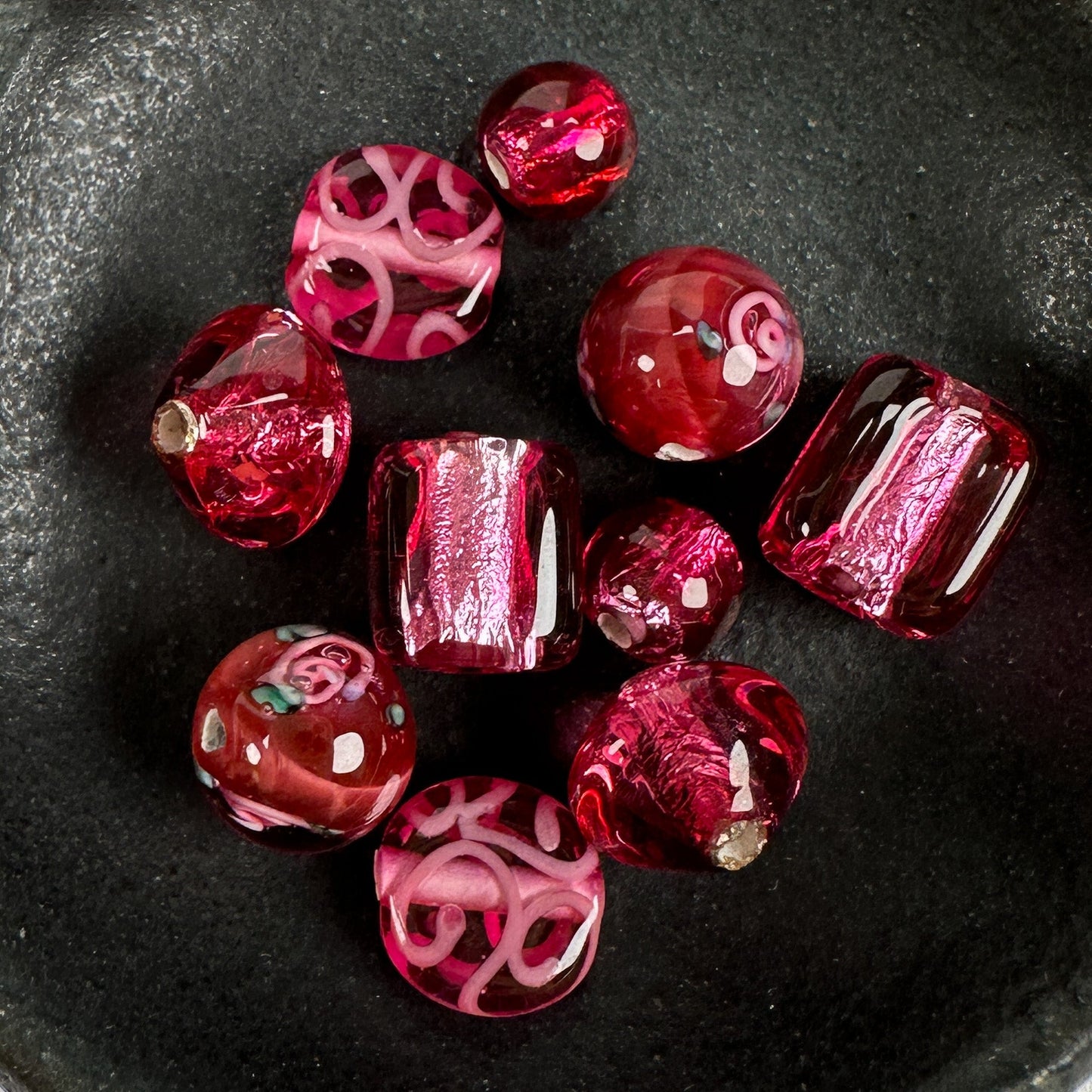 Mostly Monochrome Czech Lampwork Glass Bead Mix (11 Options) - 10 pcs.-The Bead Gallery Honolulu