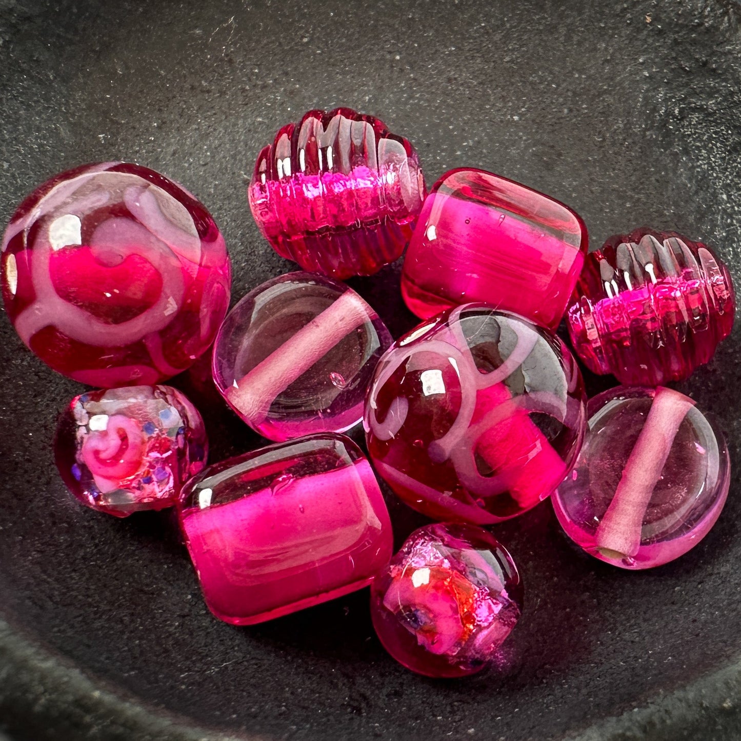 Mostly Monochrome Czech Lampwork Glass Bead Mix (11 Options) - 10 pcs.-The Bead Gallery Honolulu