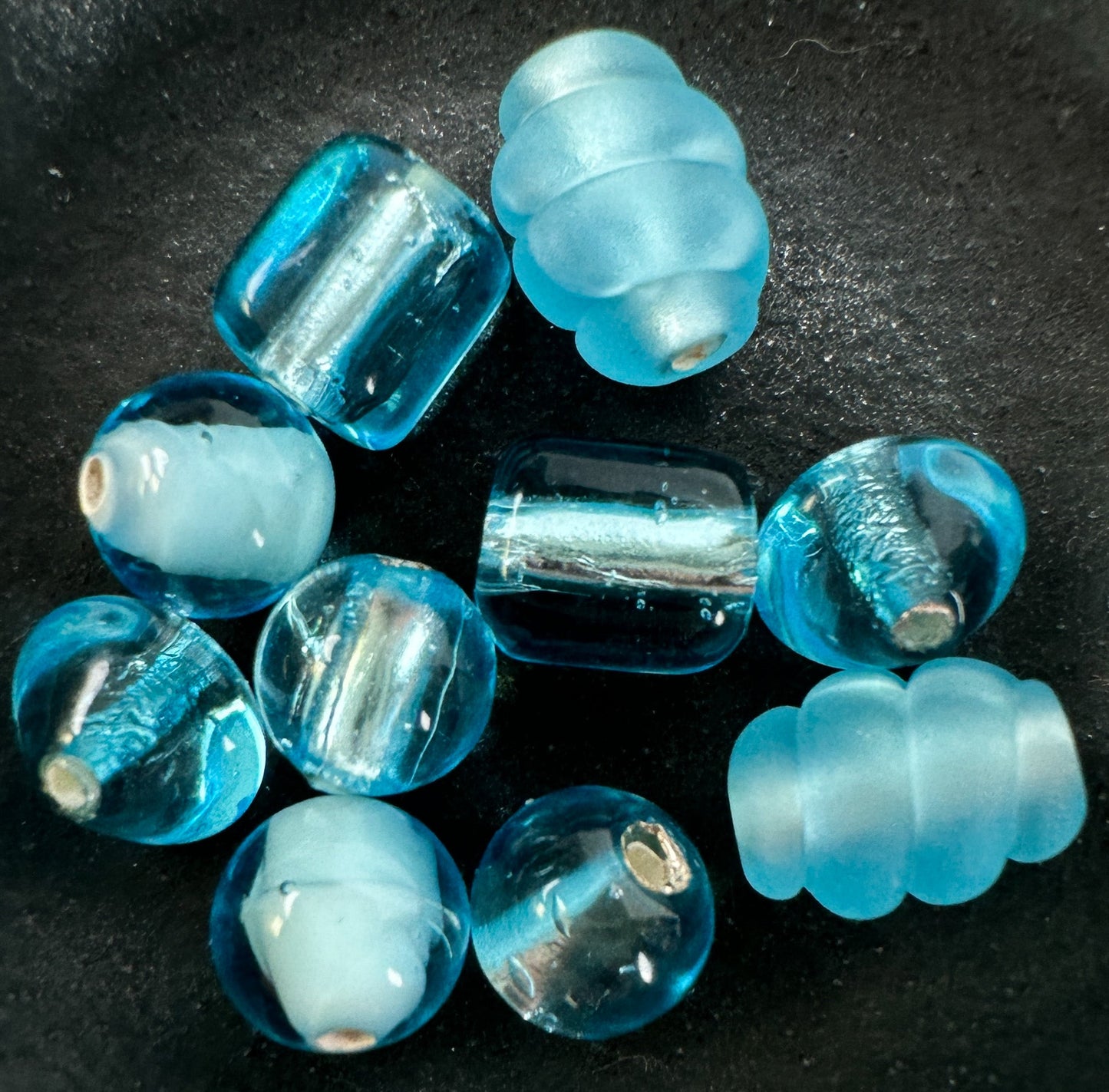 Mostly Monochrome Czech Lampwork Glass Bead Mix (11 Options) - 10 pcs.