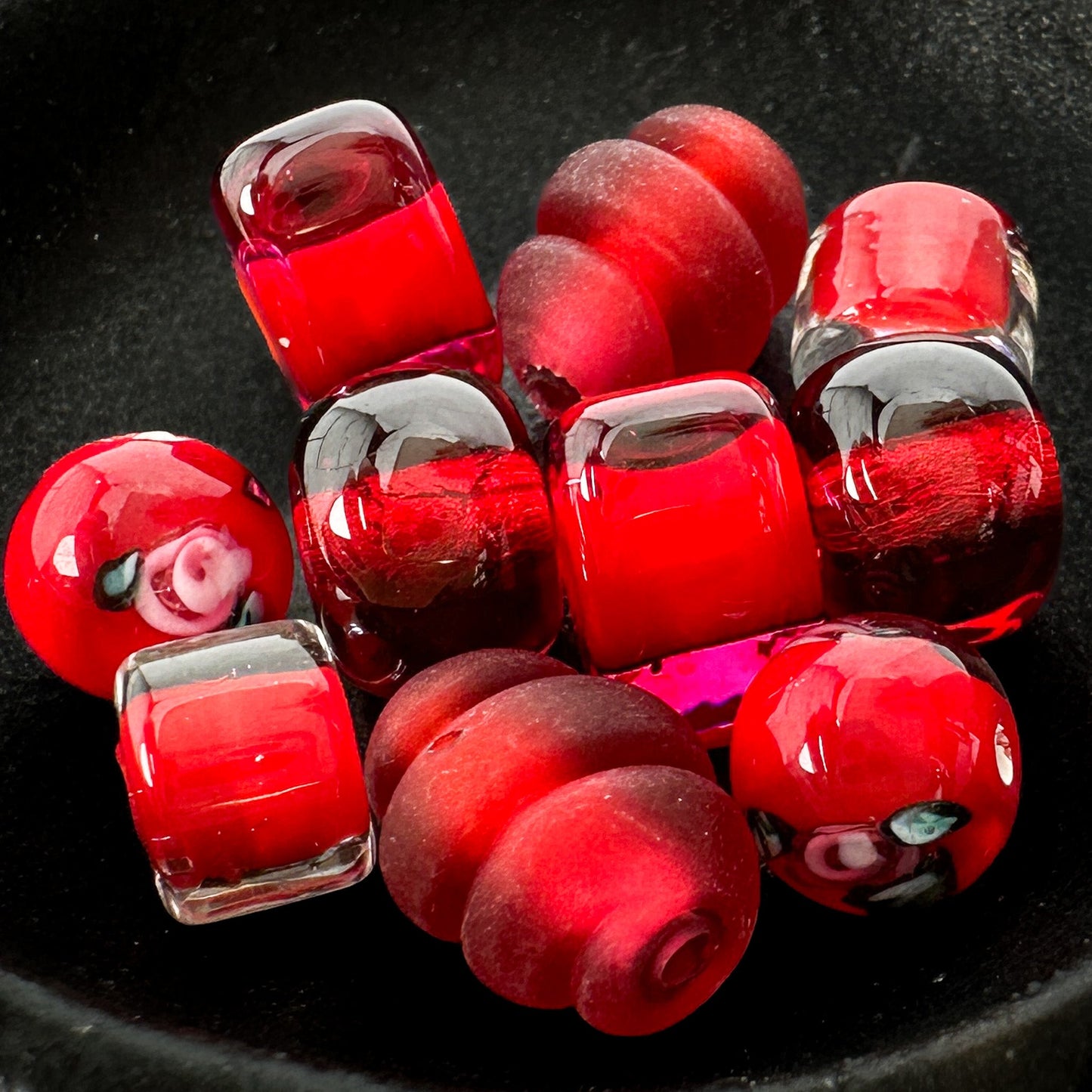 Mostly Monochrome Czech Lampwork Glass Bead Summertime Mix (11 Options Available) - 10 pcs.