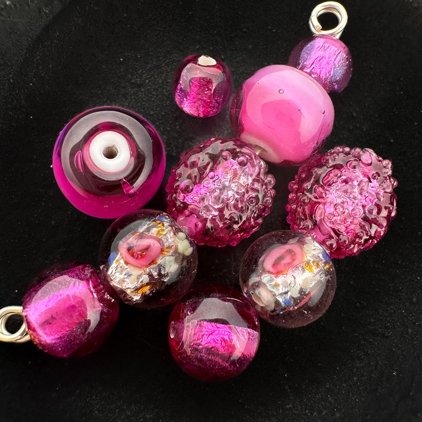 Mostly Monochrome Czech Lampwork Glass Bead Summertime Mix (11 Options Available) - 10 pcs.