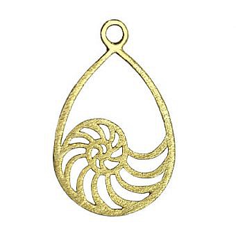 Nautilus Drop Charm (2 Colors Available) - 1 pc.