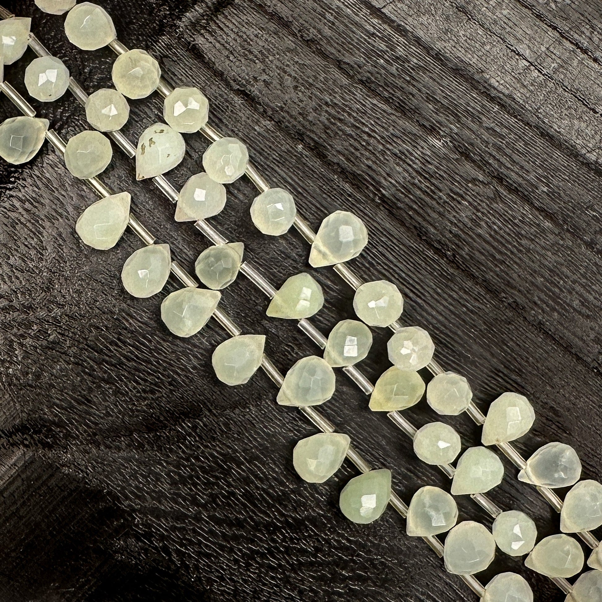 New Jade 7x10mm Teardrop Briolette Bead - 7.5" Strand-The Bead Gallery Honolulu