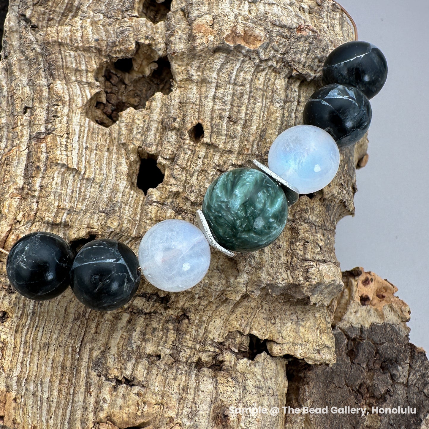 Obsidian in Zinc 10mm Smooth Round Bead - 8" Strand (GEM2282)-The Bead Gallery Honolulu