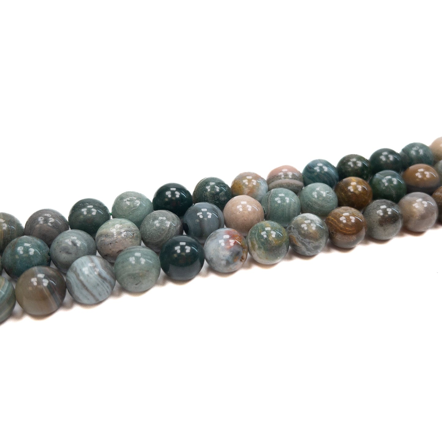 Ocean Jasper 10mm Round Bead - 7.5" Strand